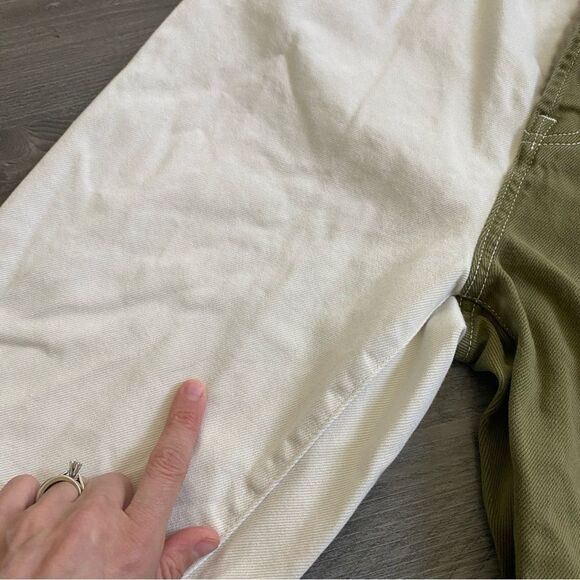 PacSun High Rise Straight Jeans Olive Cream Butty Fly 27 - Picture 12 of 12